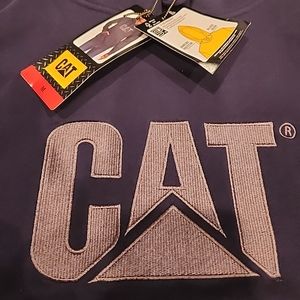 CAT Men’s Hoodie Sweatshirt Blue Size Medium New with tags